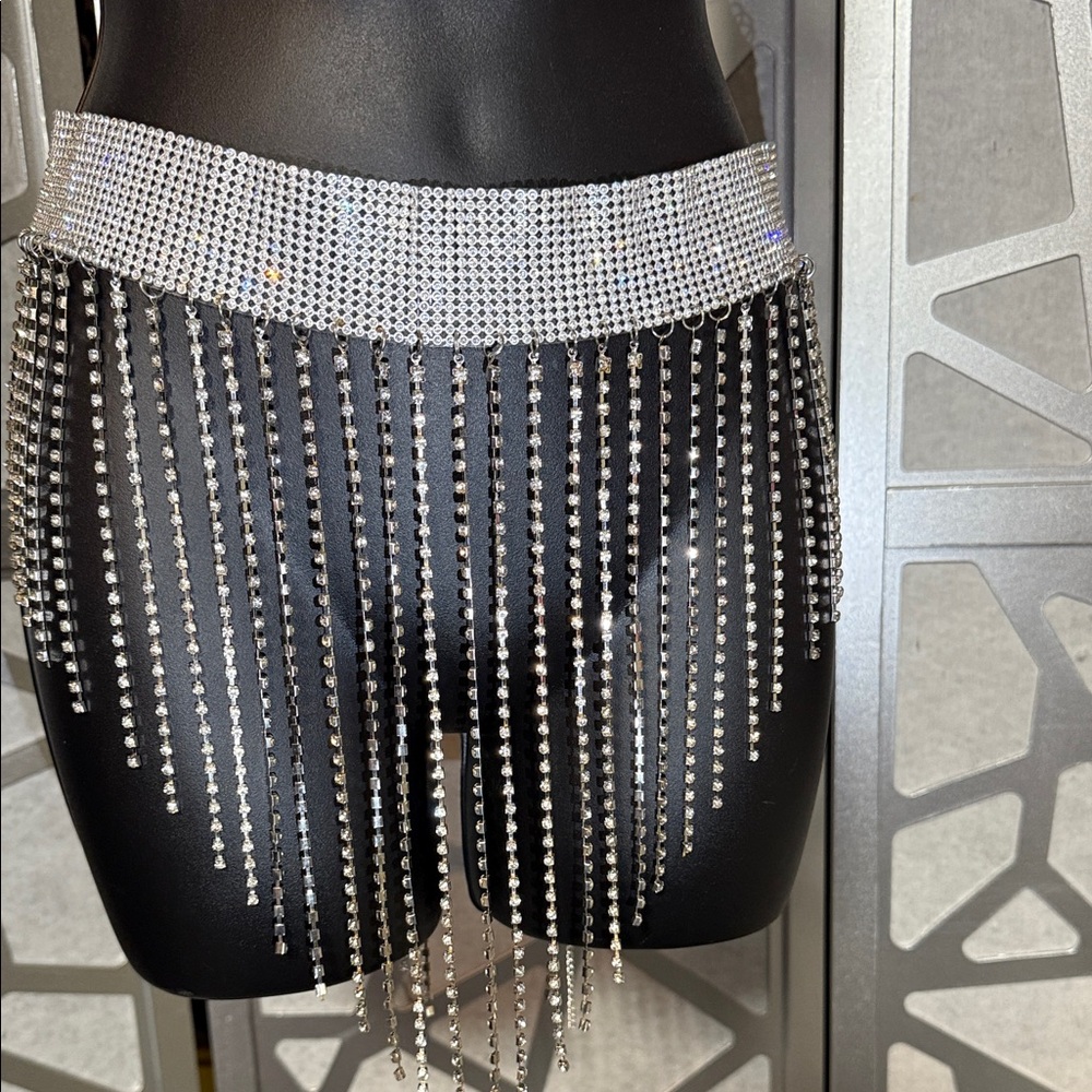 Silver Rhinestone Body Chain Set - Picture 3 of 5